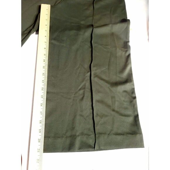Seek No Further Womens Wide Leg Cropped Ponte Pants High Rise Stretch Green NWT - Picture 6 of 11